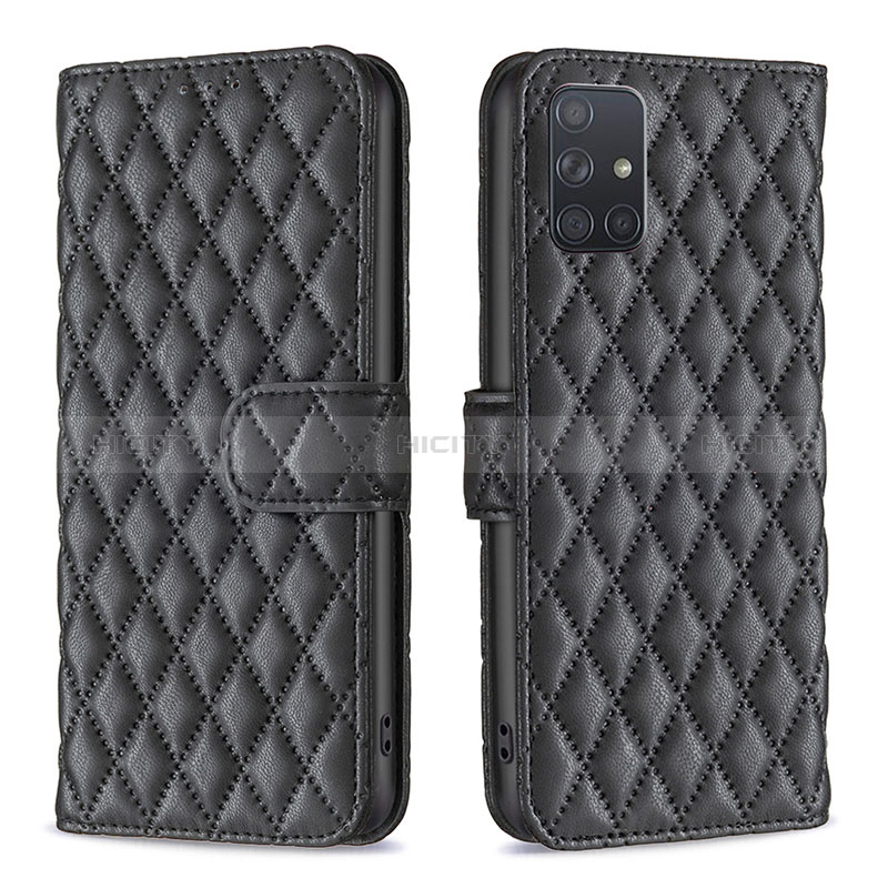 Funda de Cuero Cartera con Soporte Carcasa B11F para Samsung Galaxy A71 5G Negro