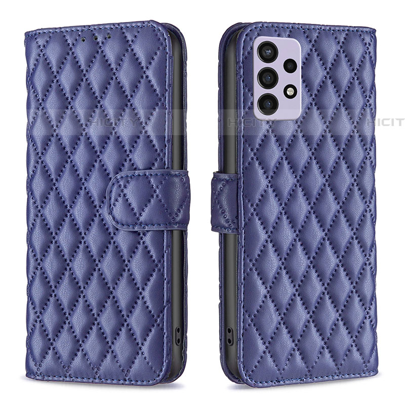 Funda de Cuero Cartera con Soporte Carcasa B11F para Samsung Galaxy A72 5G Azul