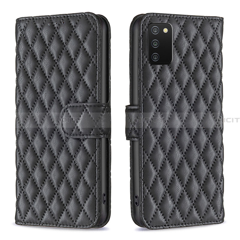 Funda de Cuero Cartera con Soporte Carcasa B11F para Samsung Galaxy F02S SM-E025F Negro