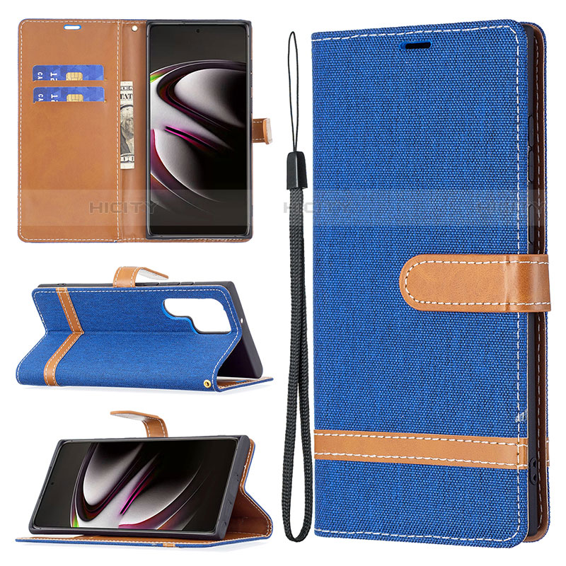 Funda de Cuero Cartera con Soporte Carcasa B11F para Samsung Galaxy S22 Ultra 5G