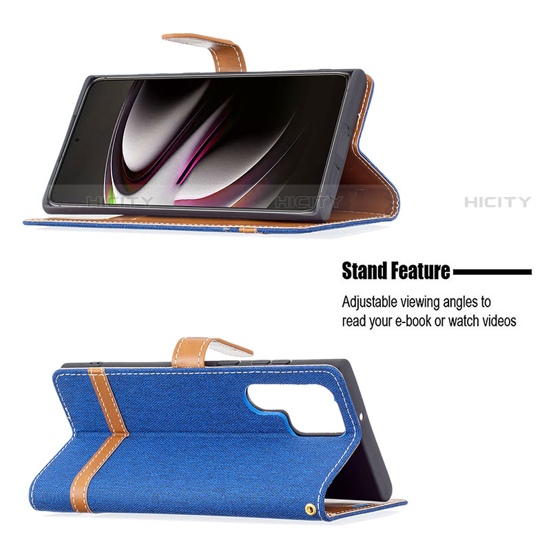 Funda de Cuero Cartera con Soporte Carcasa B11F para Samsung Galaxy S23 Ultra 5G