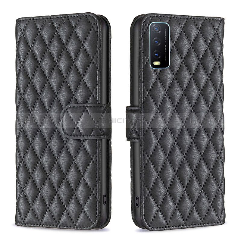 Funda de Cuero Cartera con Soporte Carcasa B11F para Vivo Y11s Negro