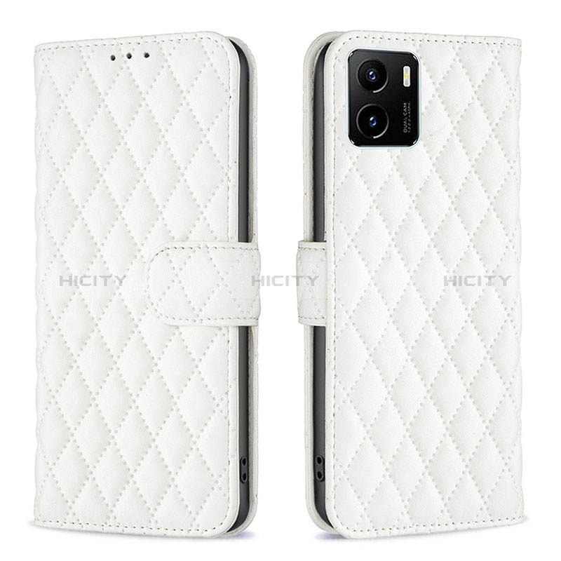 Funda de Cuero Cartera con Soporte Carcasa B11F para Vivo Y15A Blanco