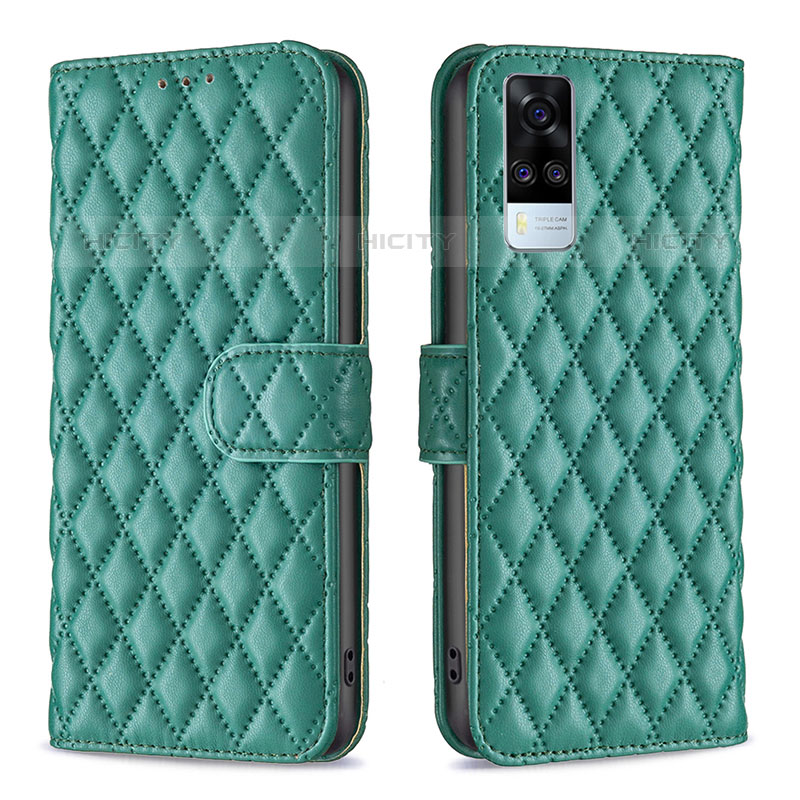 Funda de Cuero Cartera con Soporte Carcasa B11F para Vivo Y51A Verde