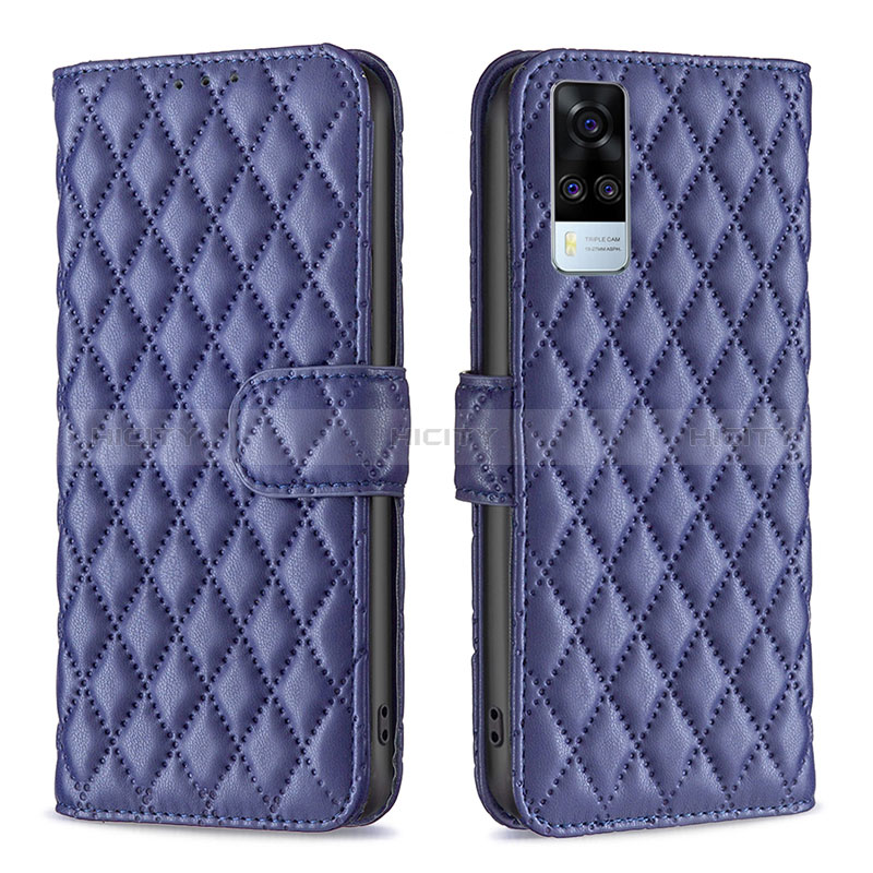 Funda de Cuero Cartera con Soporte Carcasa B11F para Vivo Y53s NFC