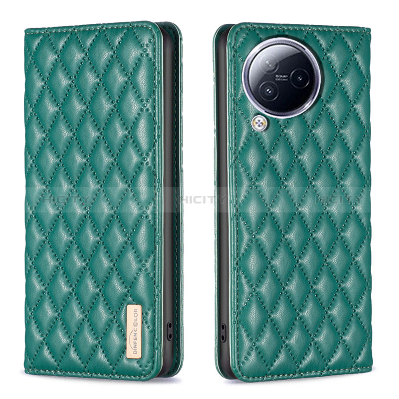 Funda de Cuero Cartera con Soporte Carcasa B11F para Xiaomi Civi 3 5G Verde