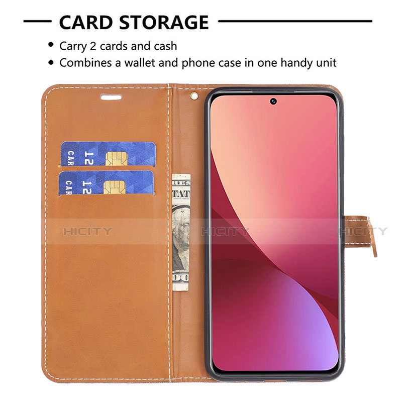 Funda de Cuero Cartera con Soporte Carcasa B11F para Xiaomi Mi 12 5G