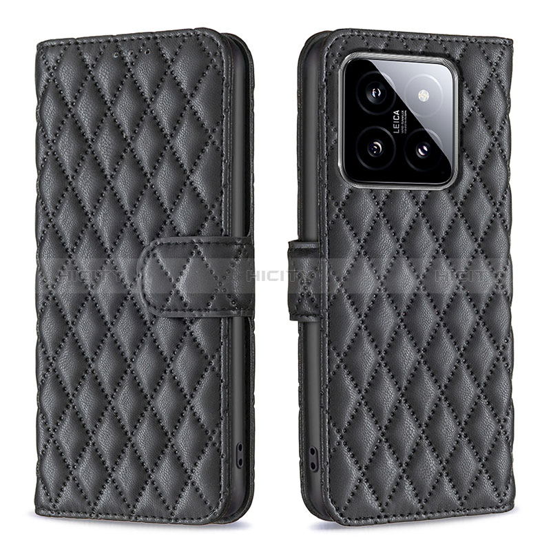 Funda de Cuero Cartera con Soporte Carcasa B11F para Xiaomi Mi 14 5G Negro