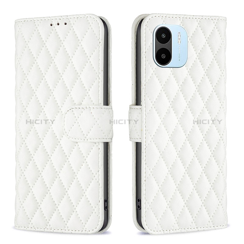 Funda de Cuero Cartera con Soporte Carcasa B11F para Xiaomi Poco C51 Blanco