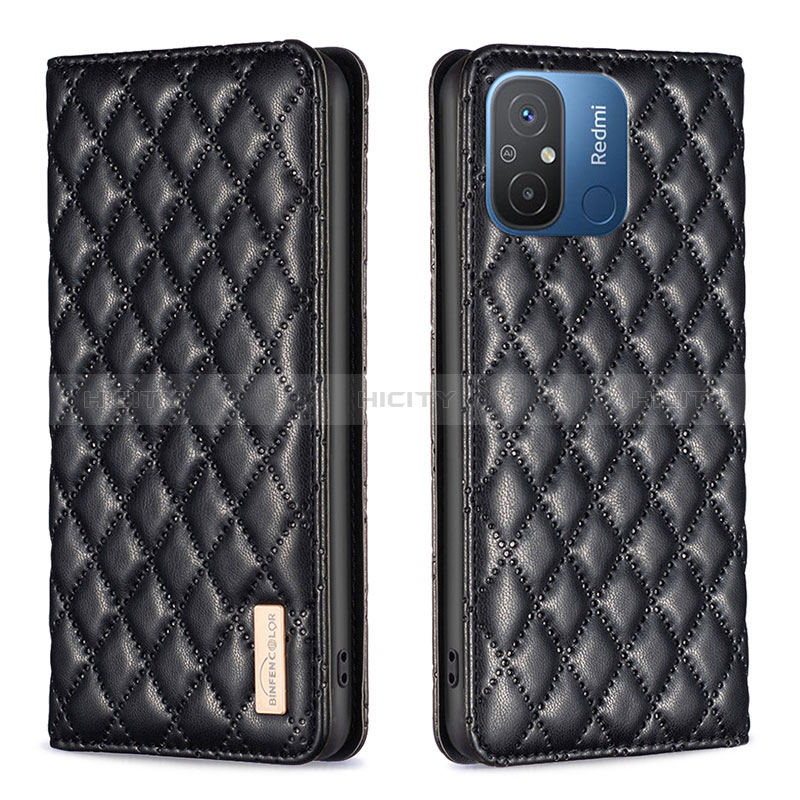 Funda de Cuero Cartera con Soporte Carcasa B11F para Xiaomi Poco C55 Negro