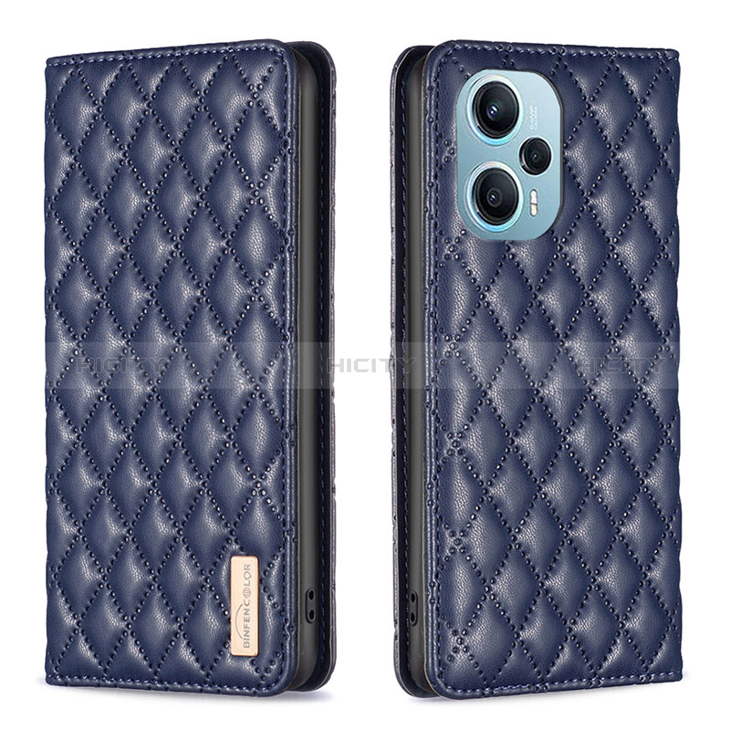 Funda de Cuero Cartera con Soporte Carcasa B11F para Xiaomi Poco F5 5G Azul