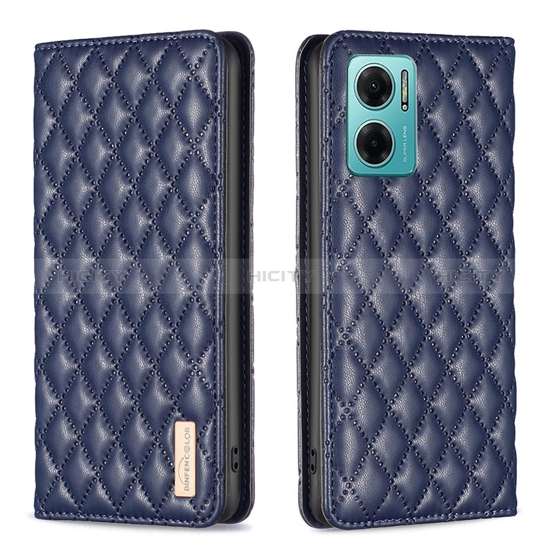 Funda de Cuero Cartera con Soporte Carcasa B11F para Xiaomi Redmi 10 5G Azul