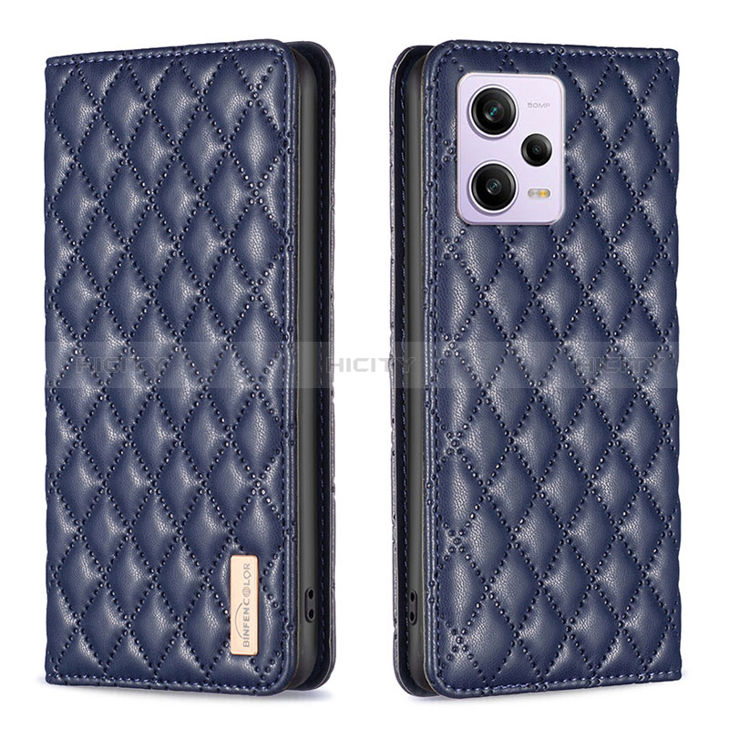 Funda de Cuero Cartera con Soporte Carcasa B11F para Xiaomi Redmi Note 12 Pro+ Plus 5G Azul