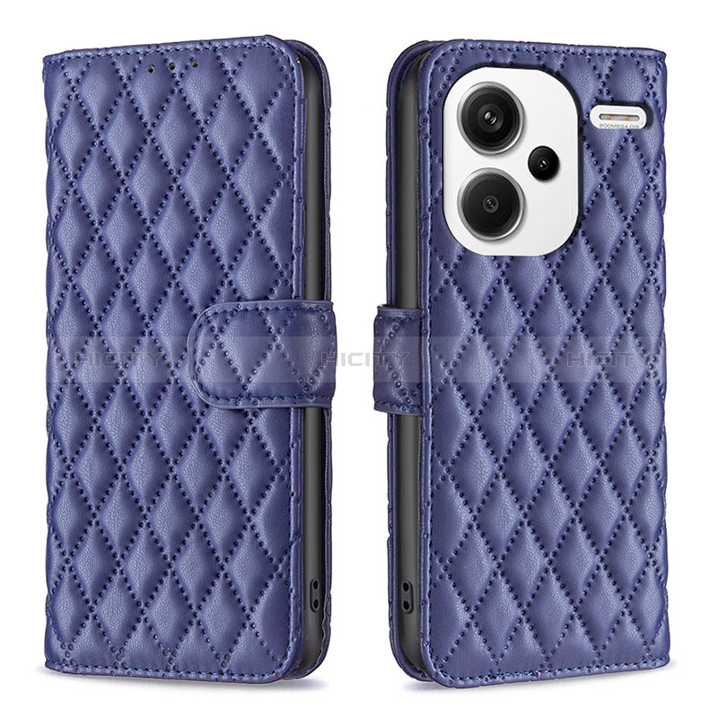 Funda de Cuero Cartera con Soporte Carcasa B11F para Xiaomi Redmi Note 13 Pro+ Plus 5G Azul