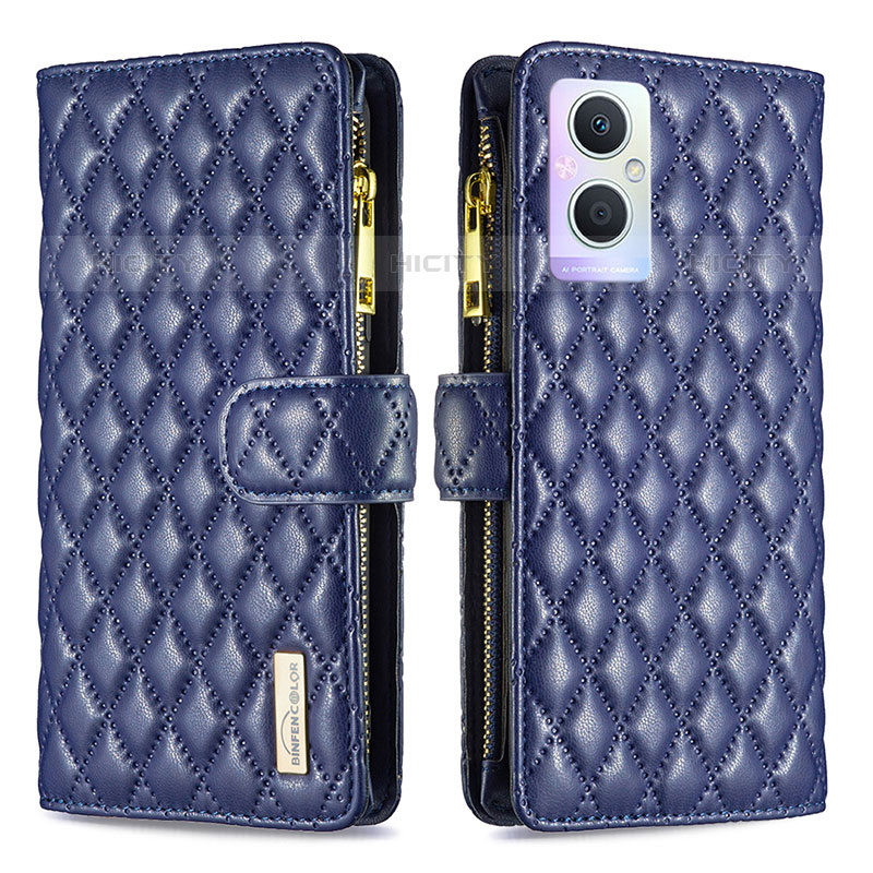 Funda de Cuero Cartera con Soporte Carcasa B12F para OnePlus Nord N20 5G Azul