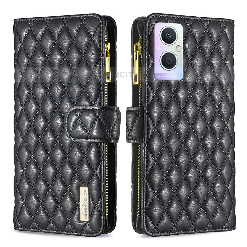 Funda de Cuero Cartera con Soporte Carcasa B12F para OnePlus Nord N20 5G Negro