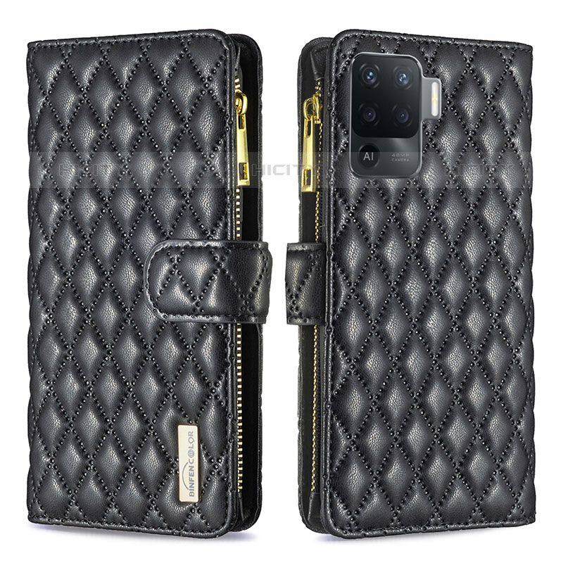 Funda de Cuero Cartera con Soporte Carcasa B12F para Oppo A94 4G