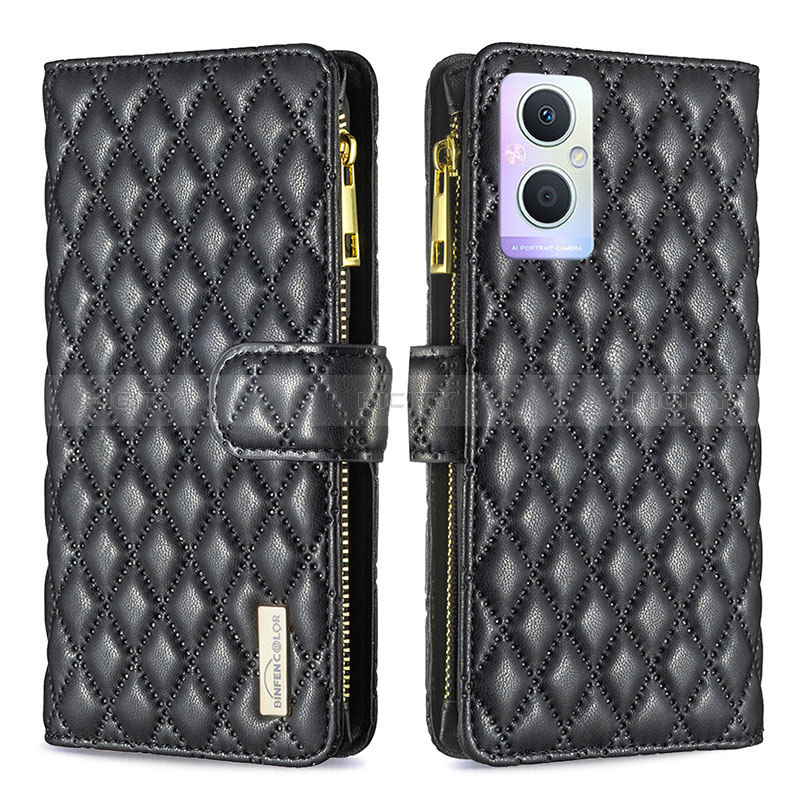 Funda de Cuero Cartera con Soporte Carcasa B12F para Oppo A96 5G