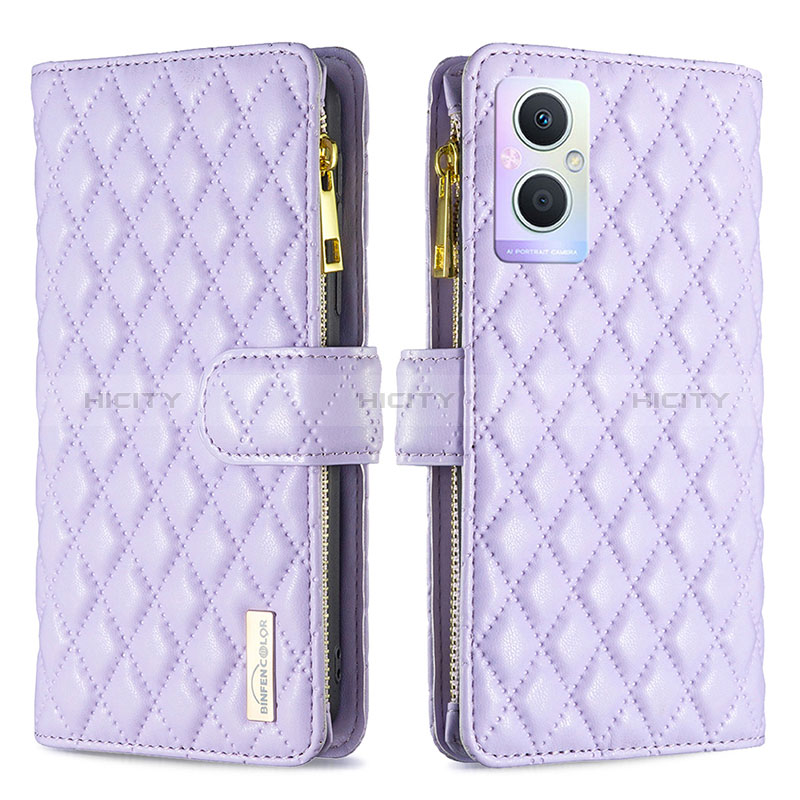 Funda de Cuero Cartera con Soporte Carcasa B12F para Oppo A96 5G