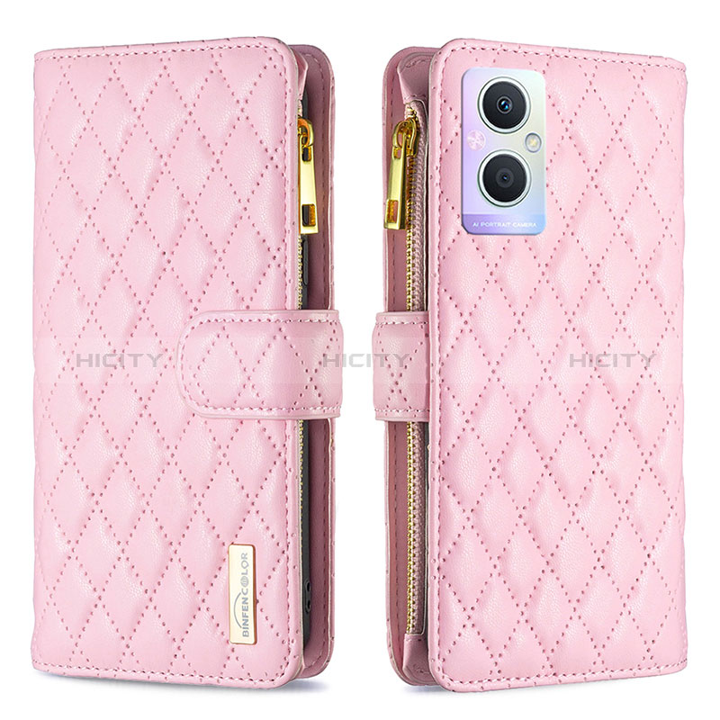 Funda de Cuero Cartera con Soporte Carcasa B12F para Oppo A96 5G