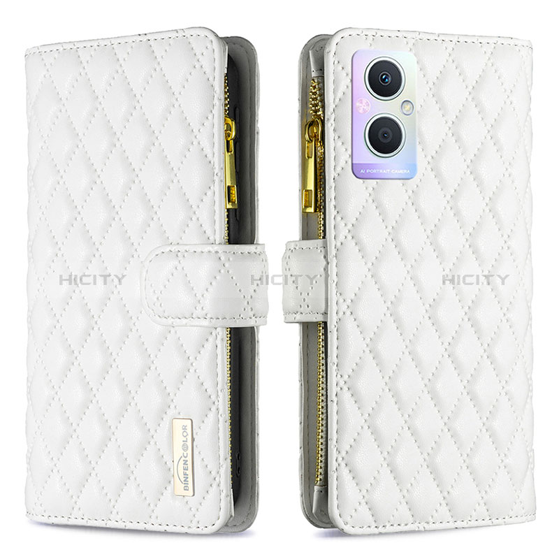 Funda de Cuero Cartera con Soporte Carcasa B12F para Oppo A96 5G