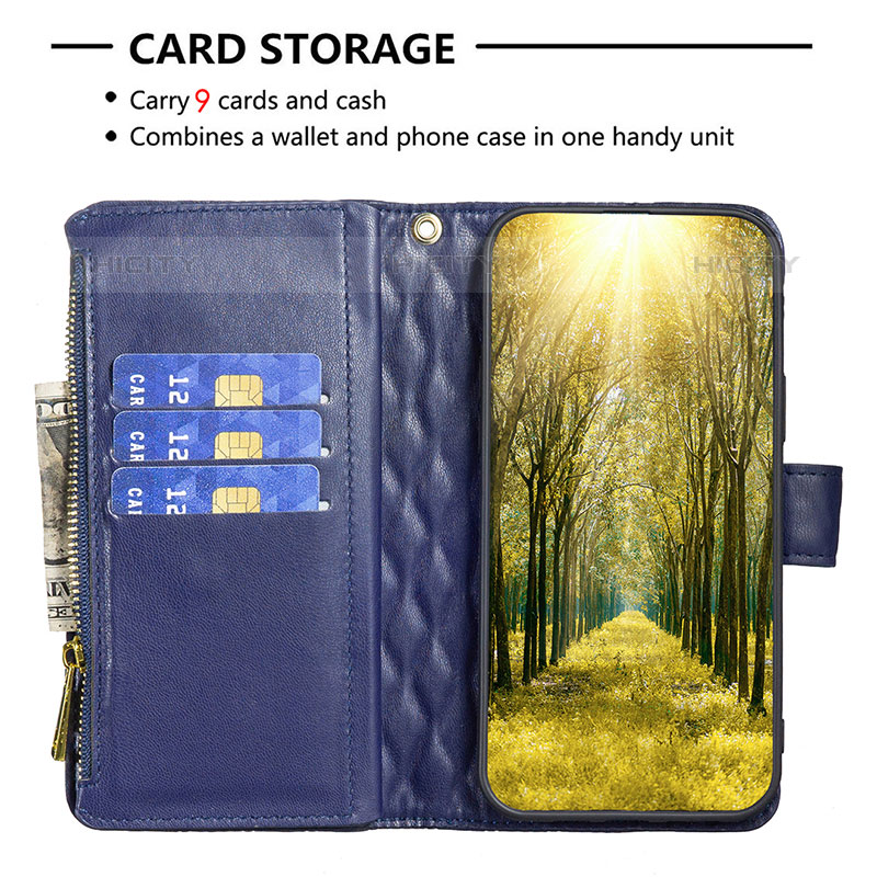 Funda de Cuero Cartera con Soporte Carcasa B12F para Oppo Reno5 F