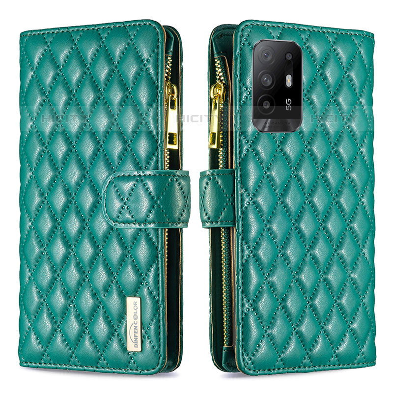 Funda de Cuero Cartera con Soporte Carcasa B12F para Oppo Reno5 Z 5G