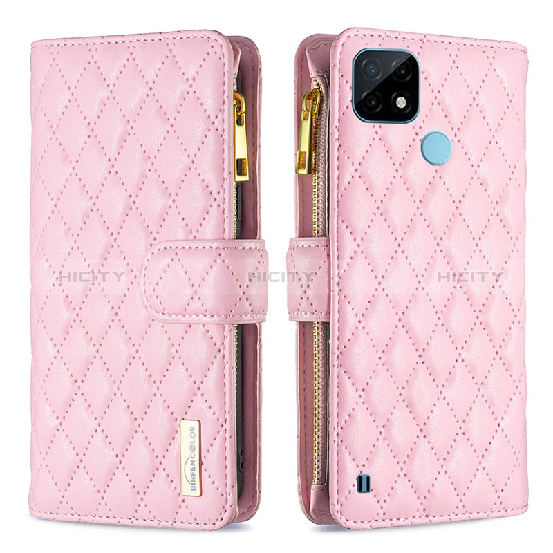 Funda de Cuero Cartera con Soporte Carcasa B12F para Realme C21