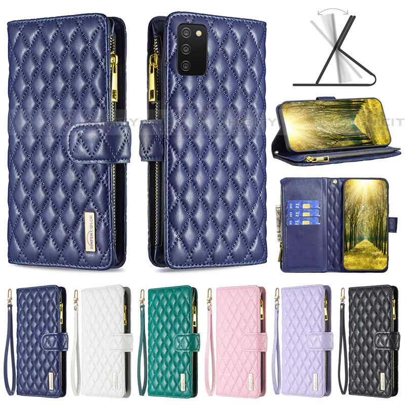 Funda de Cuero Cartera con Soporte Carcasa B12F para Samsung Galaxy A03s