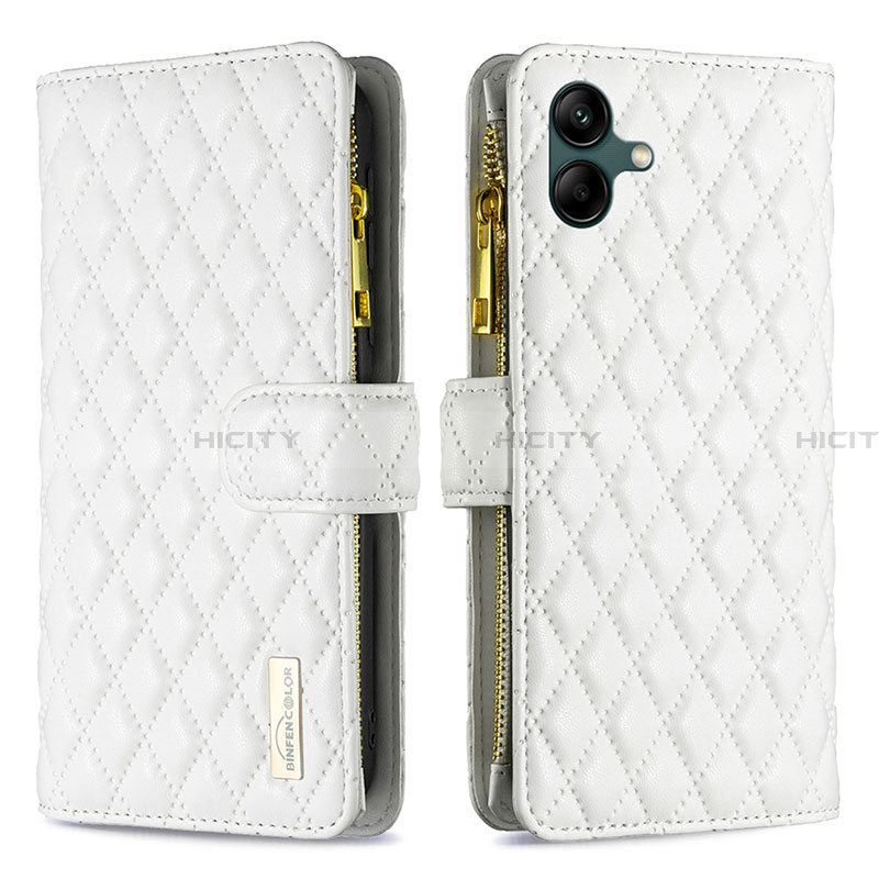 Funda de Cuero Cartera con Soporte Carcasa B12F para Samsung Galaxy A04 4G Blanco