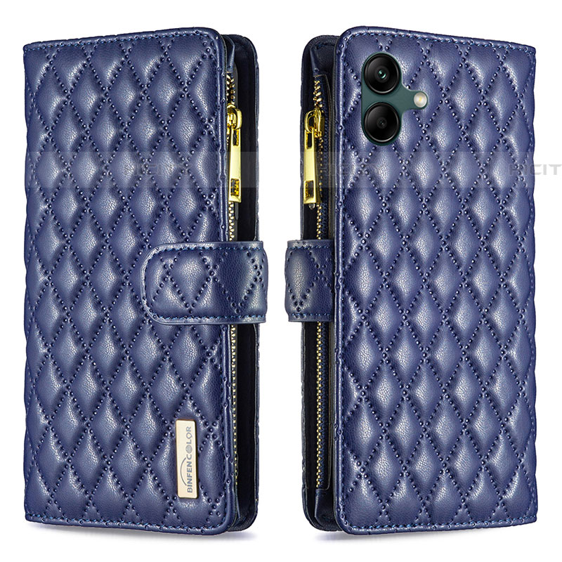 Funda de Cuero Cartera con Soporte Carcasa B12F para Samsung Galaxy A04E Azul