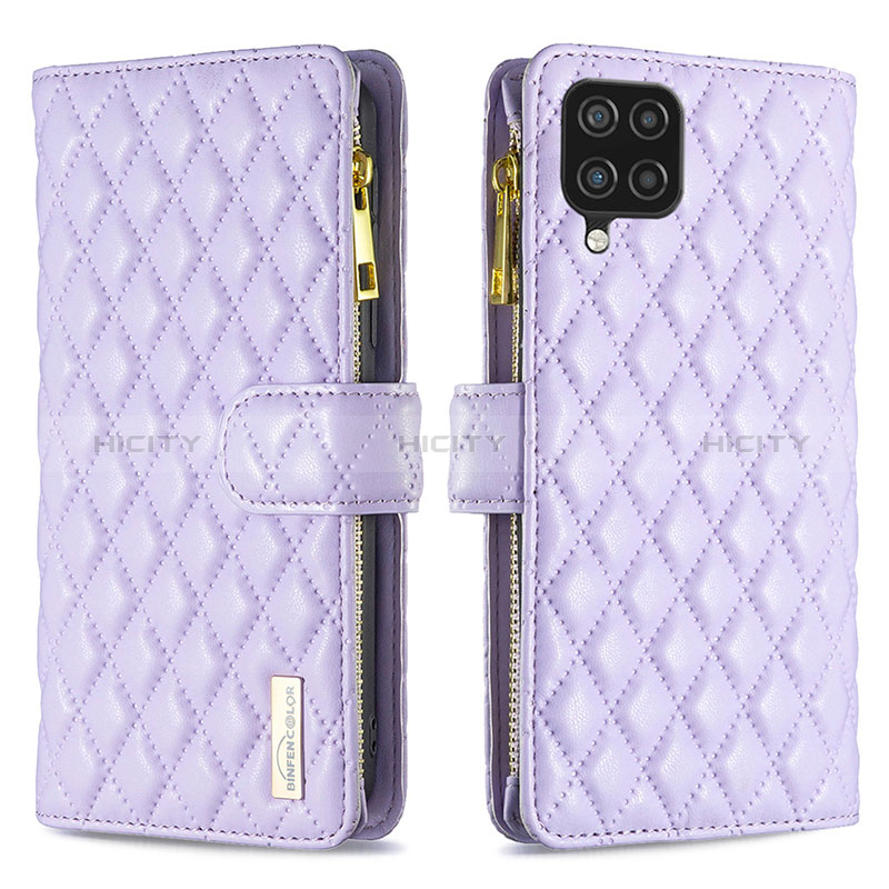 Funda de Cuero Cartera con Soporte Carcasa B12F para Samsung Galaxy A12