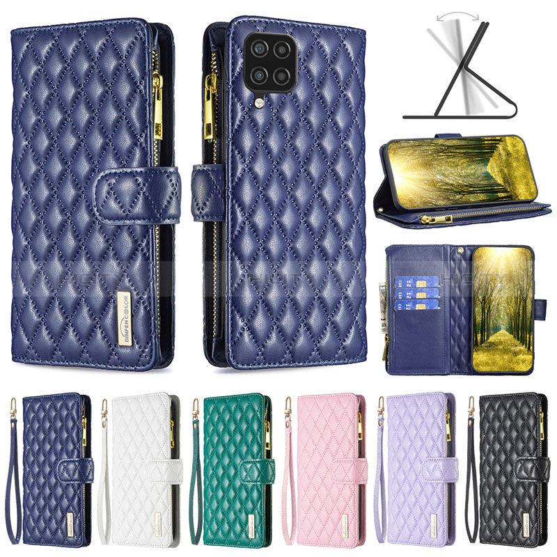 Funda de Cuero Cartera con Soporte Carcasa B12F para Samsung Galaxy A12 Nacho