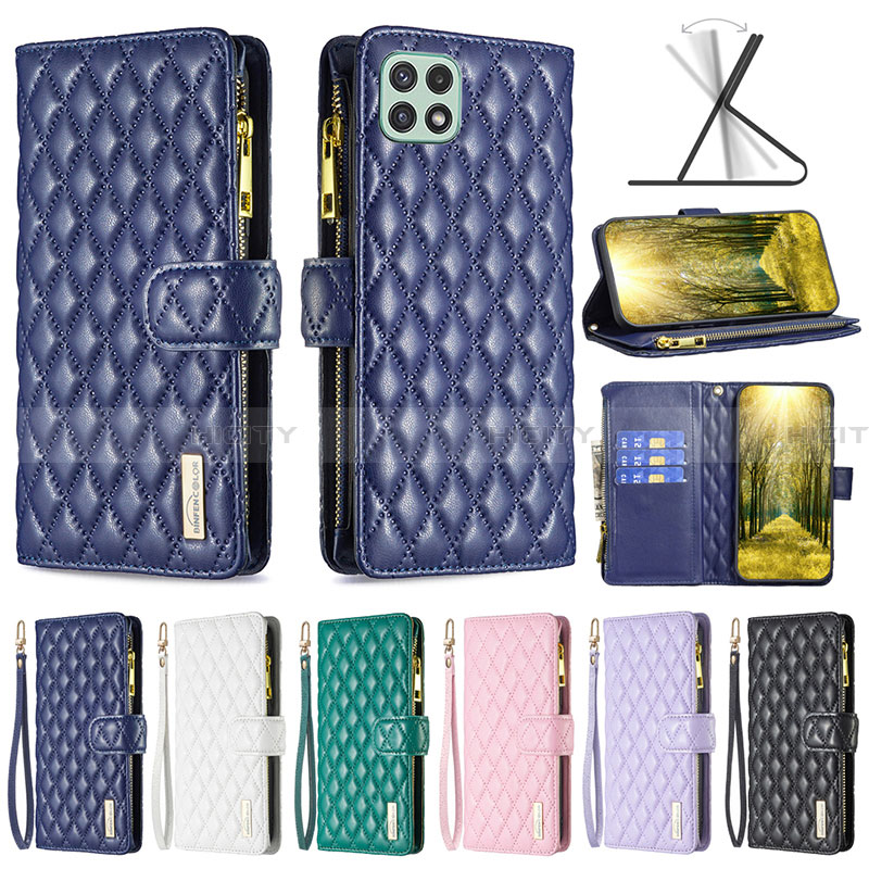 Funda de Cuero Cartera con Soporte Carcasa B12F para Samsung Galaxy A22 5G