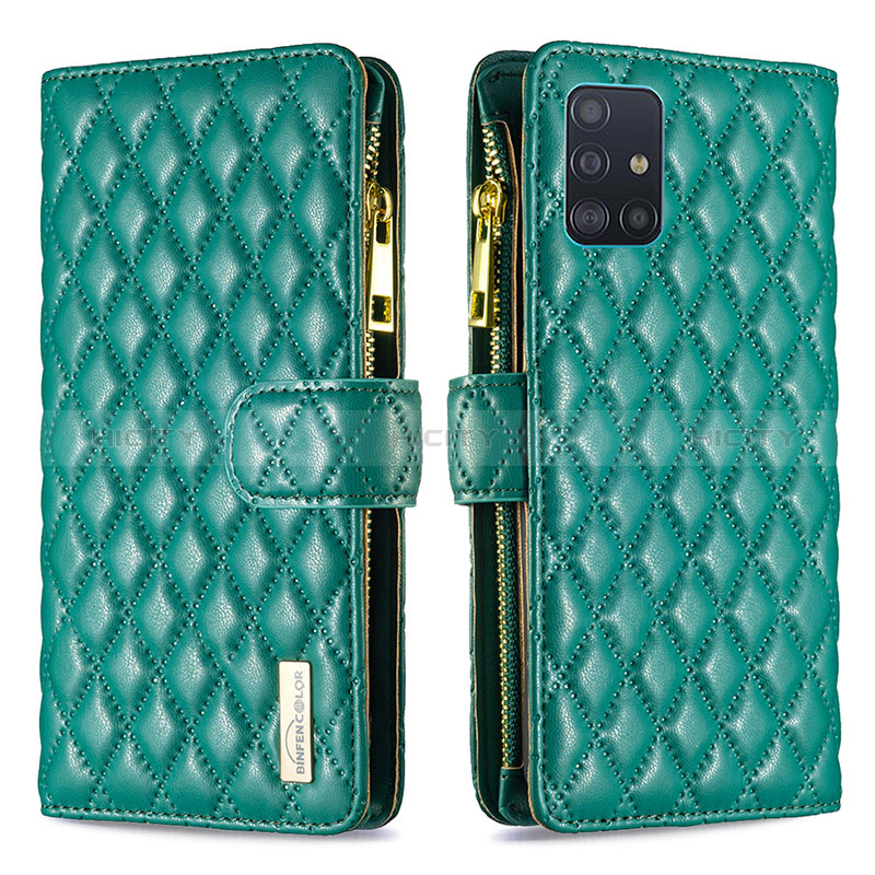 Funda de Cuero Cartera con Soporte Carcasa B12F para Samsung Galaxy A51 5G