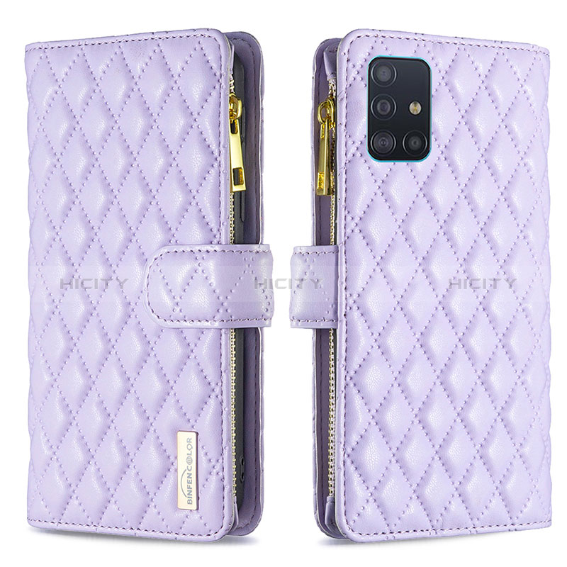 Funda de Cuero Cartera con Soporte Carcasa B12F para Samsung Galaxy A51 5G