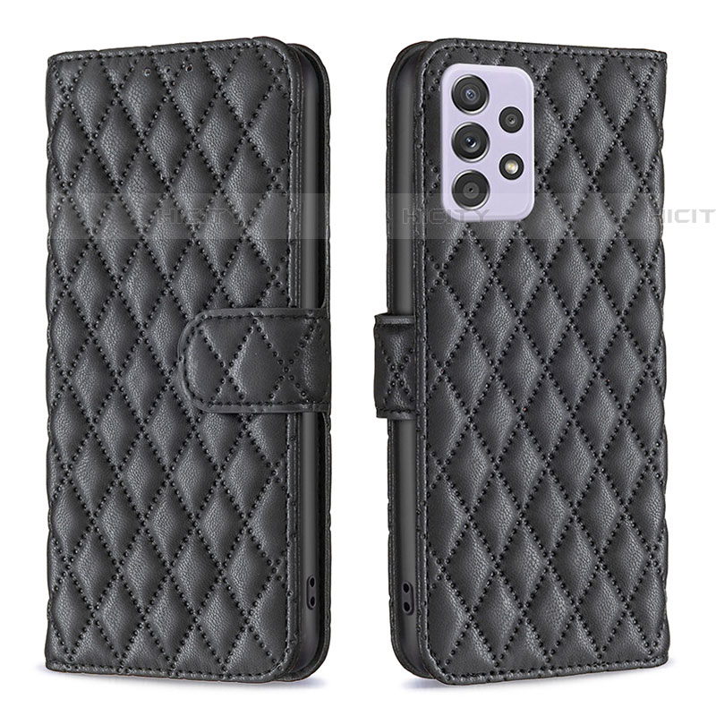 Funda de Cuero Cartera con Soporte Carcasa B12F para Samsung Galaxy A52 4G Negro