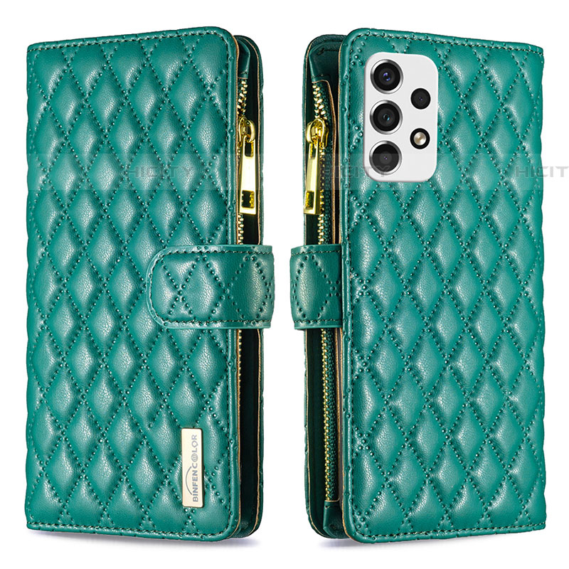 Funda de Cuero Cartera con Soporte Carcasa B12F para Samsung Galaxy A53 5G Verde