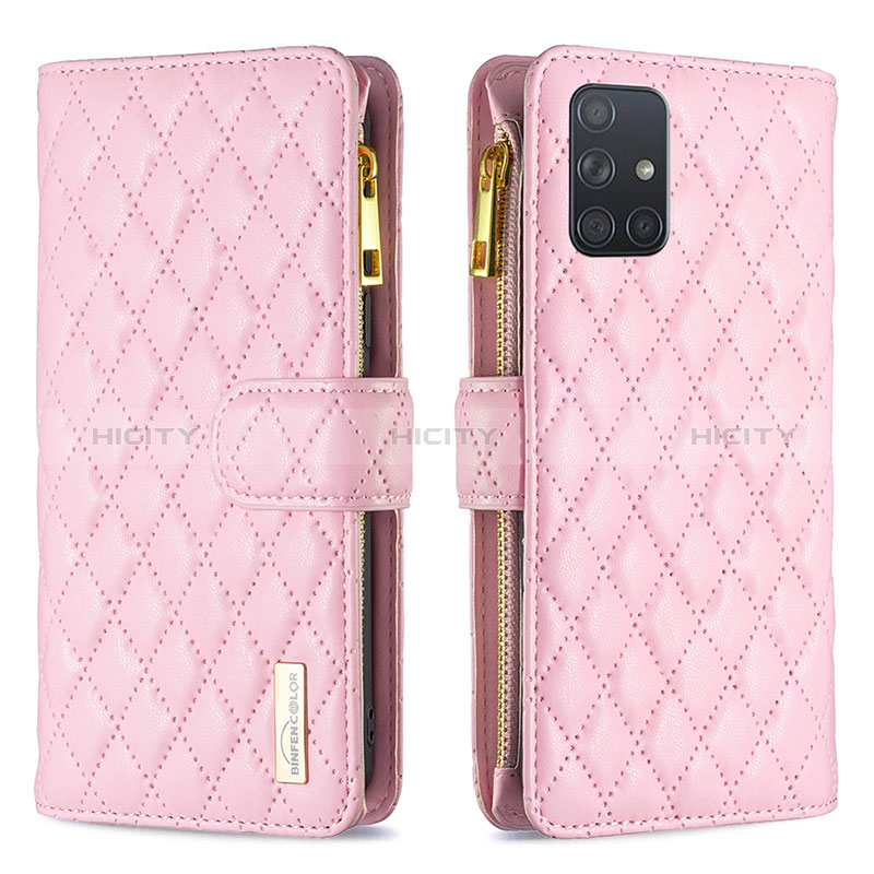 Funda de Cuero Cartera con Soporte Carcasa B12F para Samsung Galaxy A71 4G A715