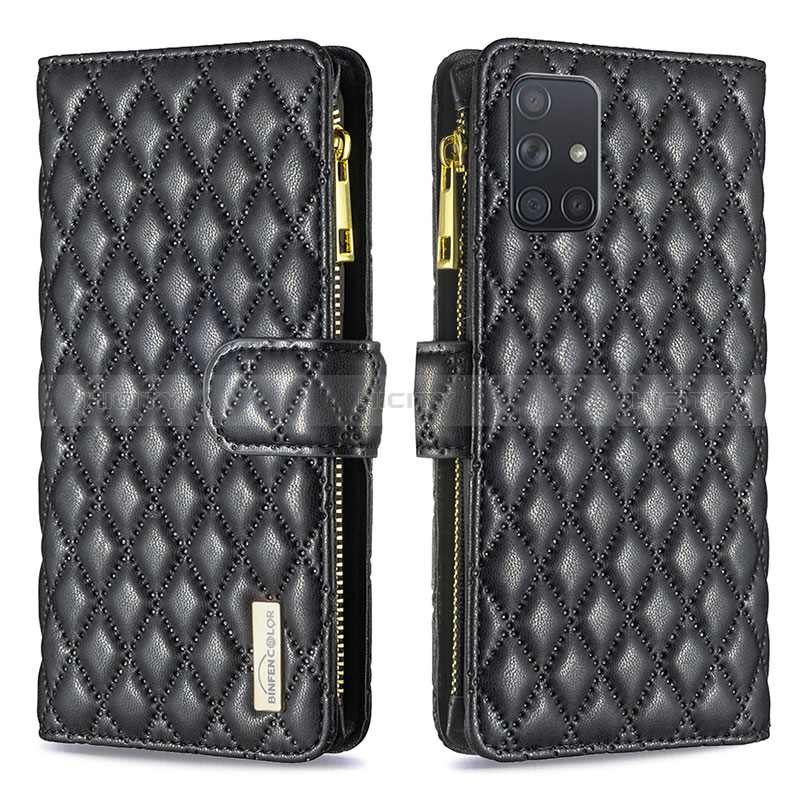 Funda de Cuero Cartera con Soporte Carcasa B12F para Samsung Galaxy A71 5G