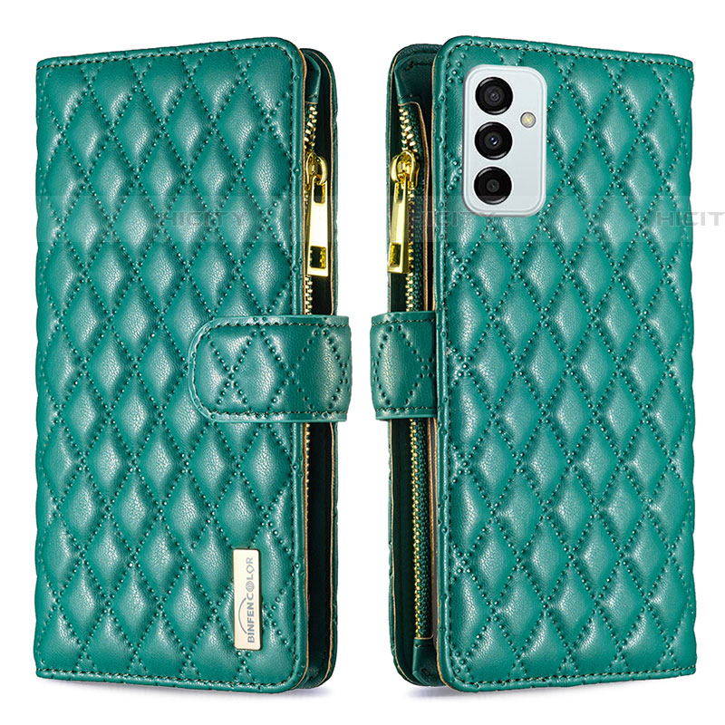 Funda de Cuero Cartera con Soporte Carcasa B12F para Samsung Galaxy F23 5G Verde