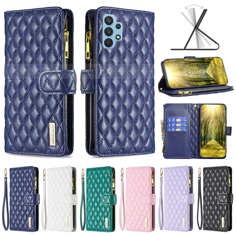 Funda de Cuero Cartera con Soporte Carcasa B12F para Samsung Galaxy M32 5G