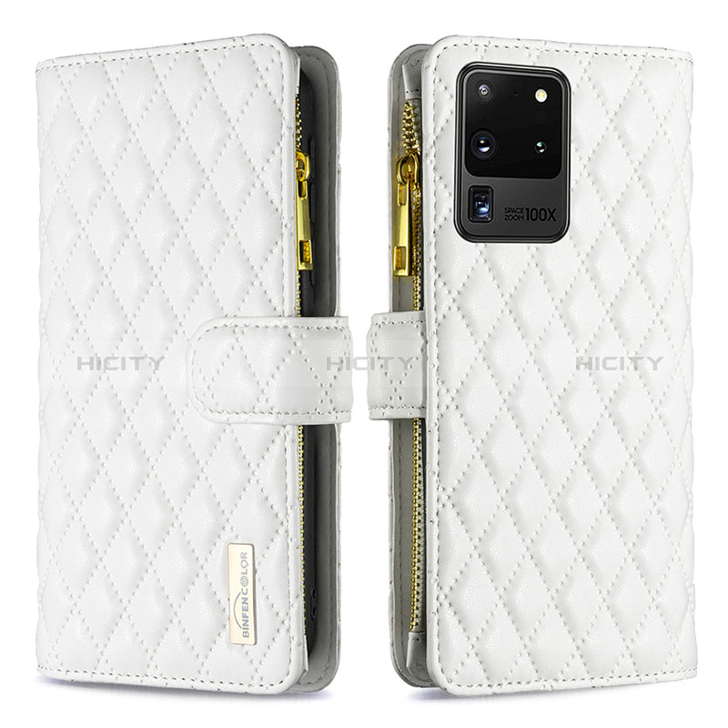 Funda de Cuero Cartera con Soporte Carcasa B12F para Samsung Galaxy S20 Ultra 5G