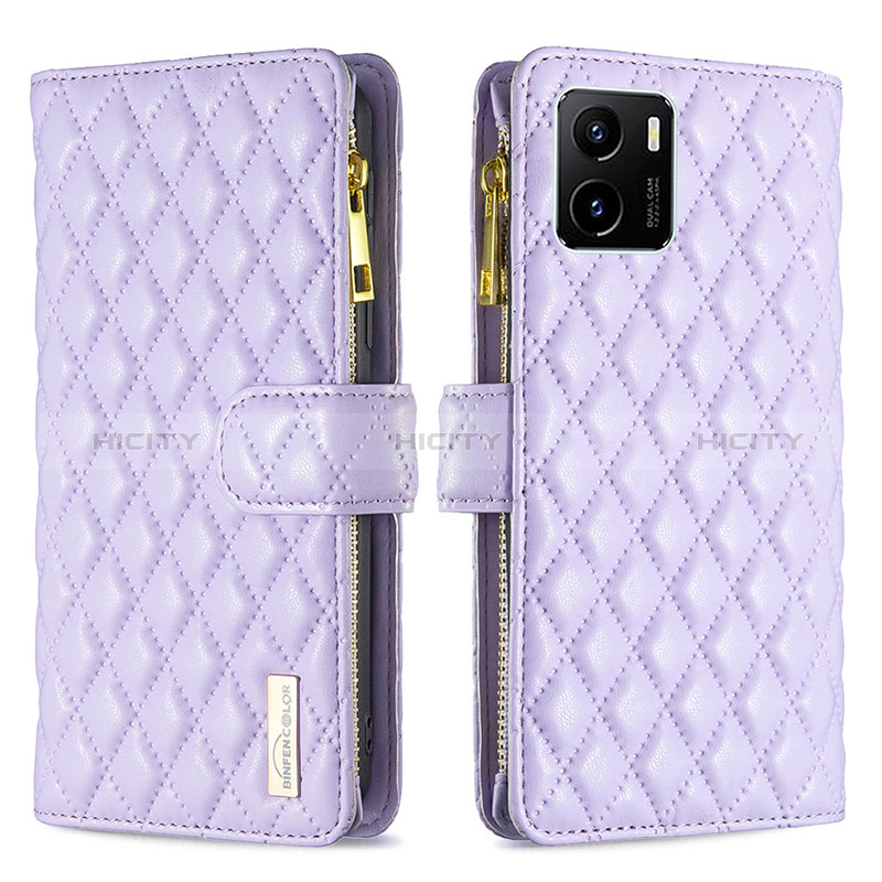 Funda de Cuero Cartera con Soporte Carcasa B12F para Vivo Y15C