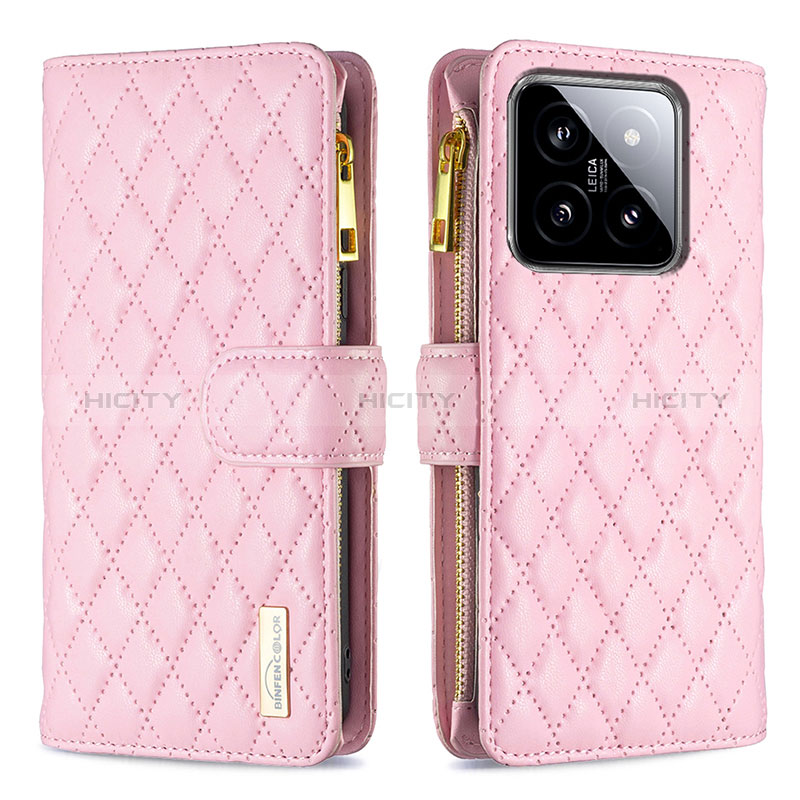 Funda de Cuero Cartera con Soporte Carcasa B12F para Xiaomi Mi 14 5G