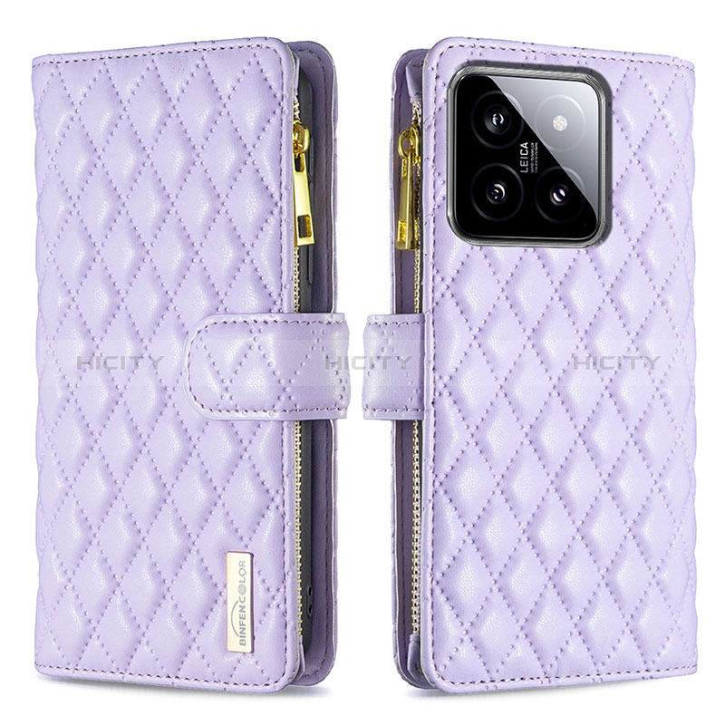 Funda de Cuero Cartera con Soporte Carcasa B12F para Xiaomi Mi 14 5G