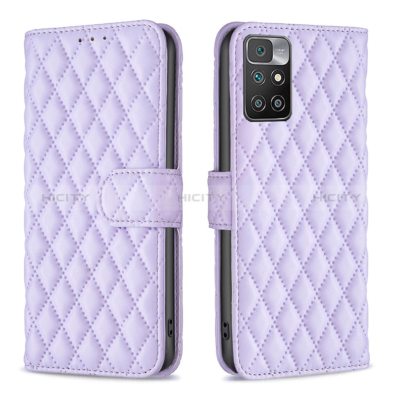 Funda de Cuero Cartera con Soporte Carcasa B12F para Xiaomi Redmi 10 (2022) Morado