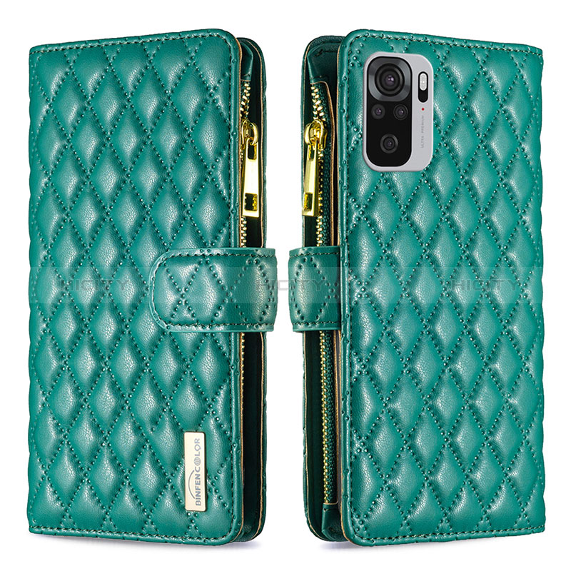 Funda de Cuero Cartera con Soporte Carcasa B12F para Xiaomi Redmi Note 10 4G