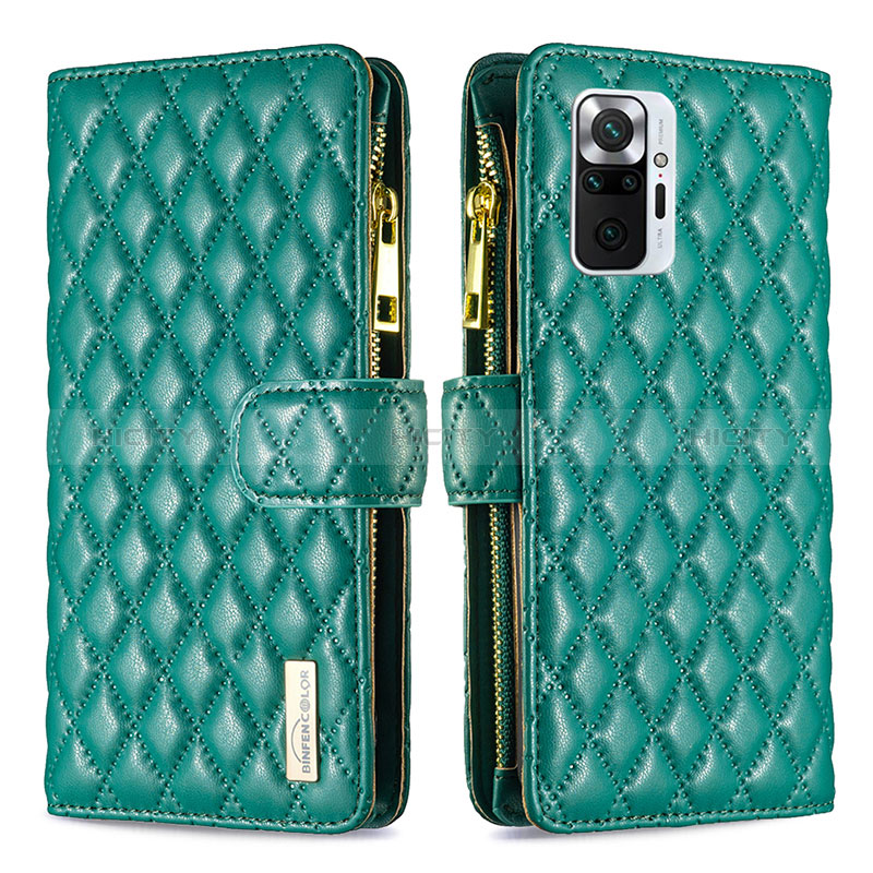 Funda de Cuero Cartera con Soporte Carcasa B12F para Xiaomi Redmi Note 10 Pro 4G