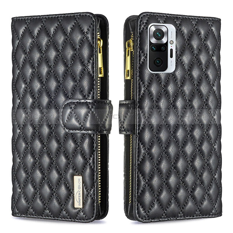 Funda de Cuero Cartera con Soporte Carcasa B12F para Xiaomi Redmi Note 10 Pro 4G